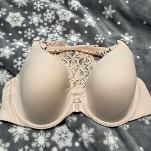 VS Racerback Elegant Lace-Back Beige Bra